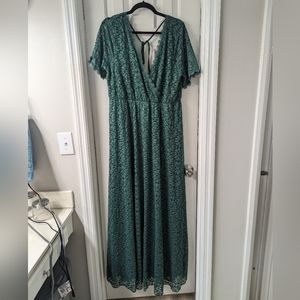 Baltic Born Venice Lace Maxi Dress Green XXL NWT
